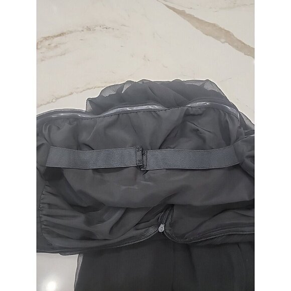 J. Crew Silk Dress Formal Emily Black Back Zip Strapless Lined Chiffon Women's 4 - Picture 6 of 8